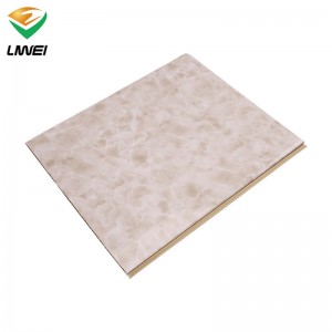 OEM manufacturer Aluminium Film Gypsum Tiles – 40cm pvc panel with marble design – Liwei